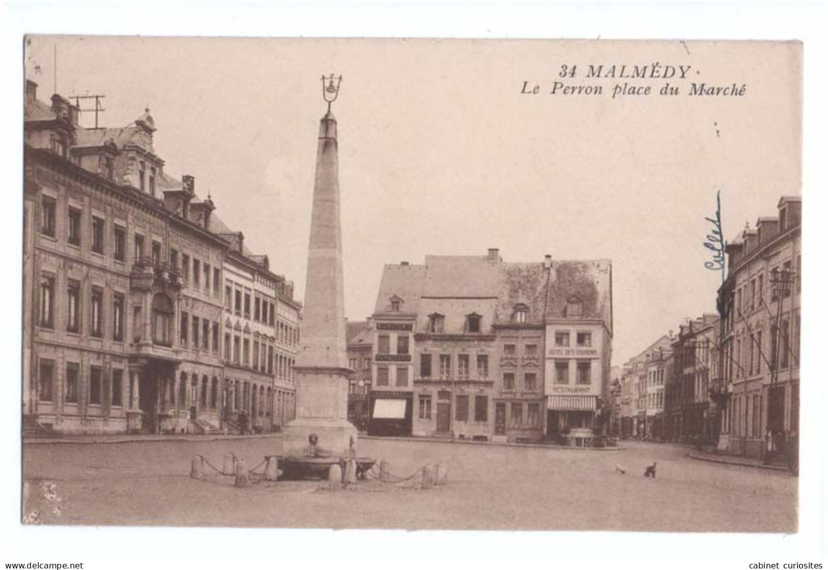 MALMÉDY - Le Perron (Symbole De La Justice Du Prince-Évêque De Liège) - Place Du Marché - Hôtel Des Eburons - Malmedy