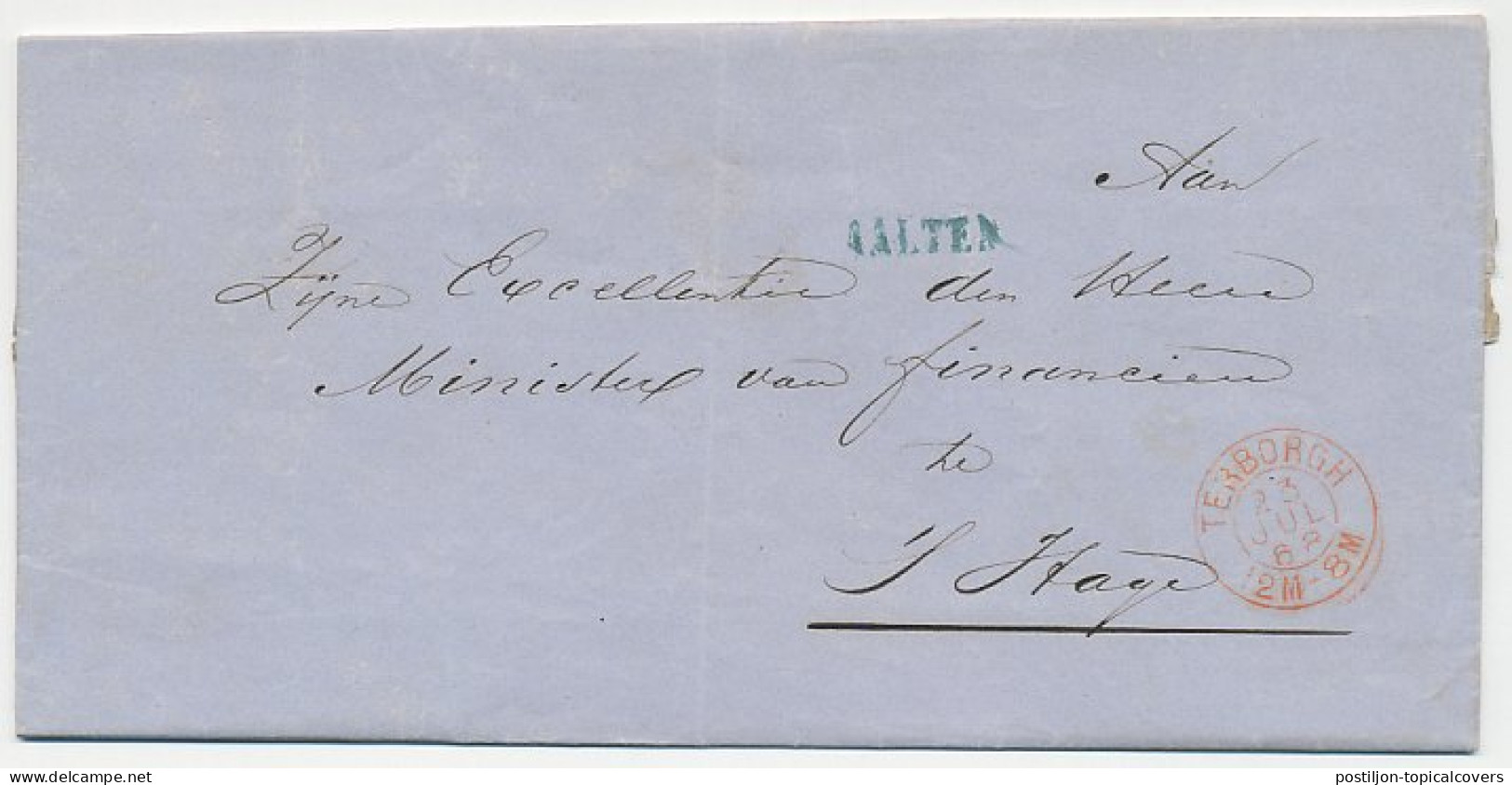 Naamstempel Aalten 1868 - Storia Postale