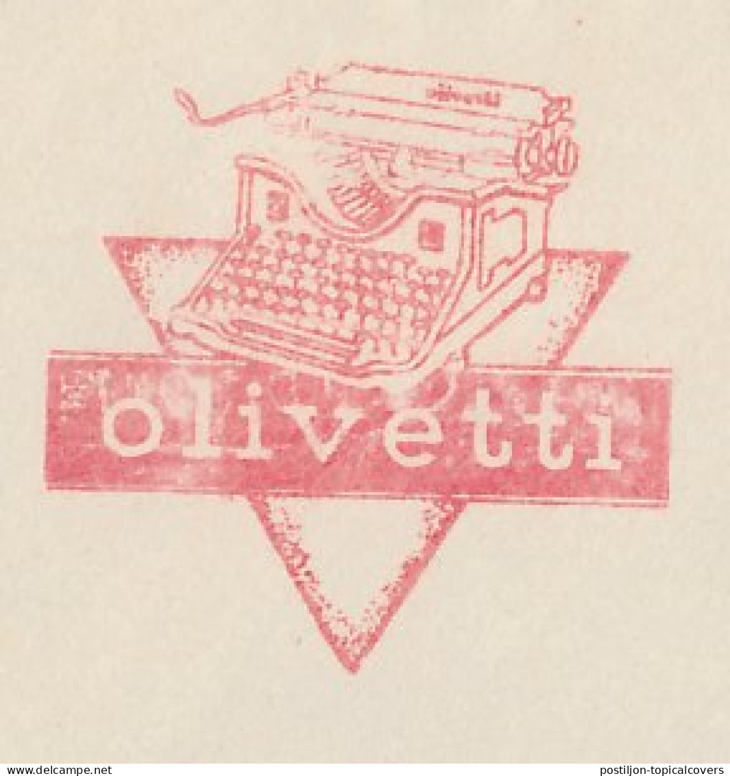 Meter Cover Netherlands 1939 Typewriter - Olivetti - Ohne Zuordnung