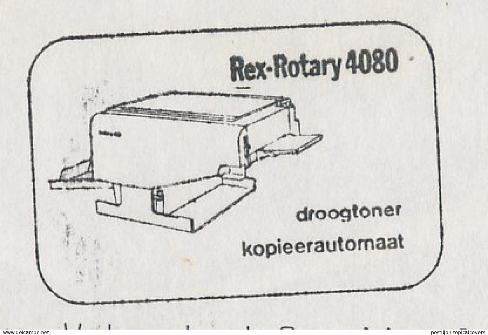 Meter Cover Netherlands 1979 Copy Machine - Rex-Rotary - Krag 219 - Slogan In Black - Ohne Zuordnung