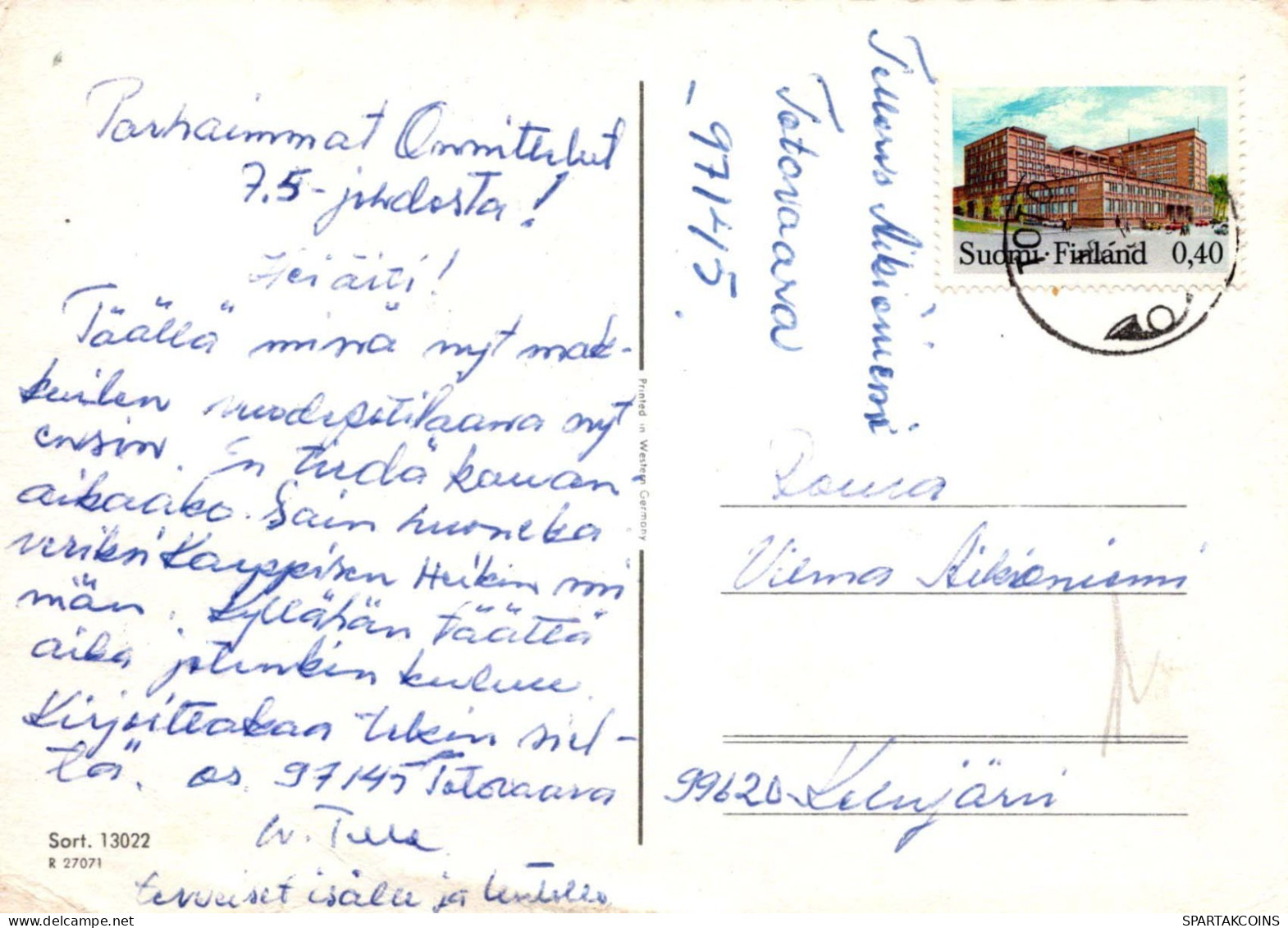 FIORI Vintage Cartolina CPSM #PAS525.IT - Blumen