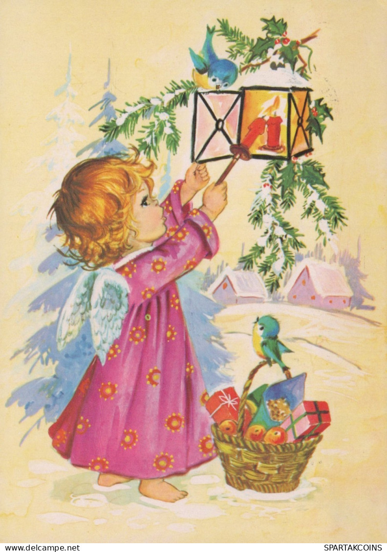 ANGELO Buon Anno Natale Vintage Cartolina CPSM #PAH705.IT - Anges