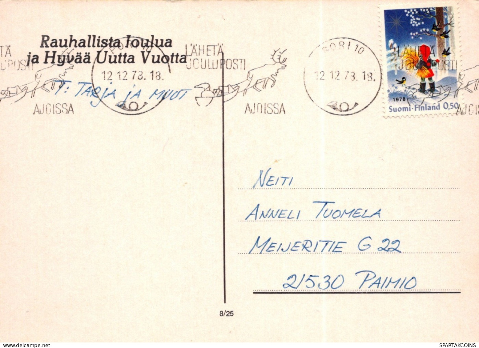 ANGELO Buon Anno Natale Vintage Cartolina CPSM #PAH705.IT - Angeli