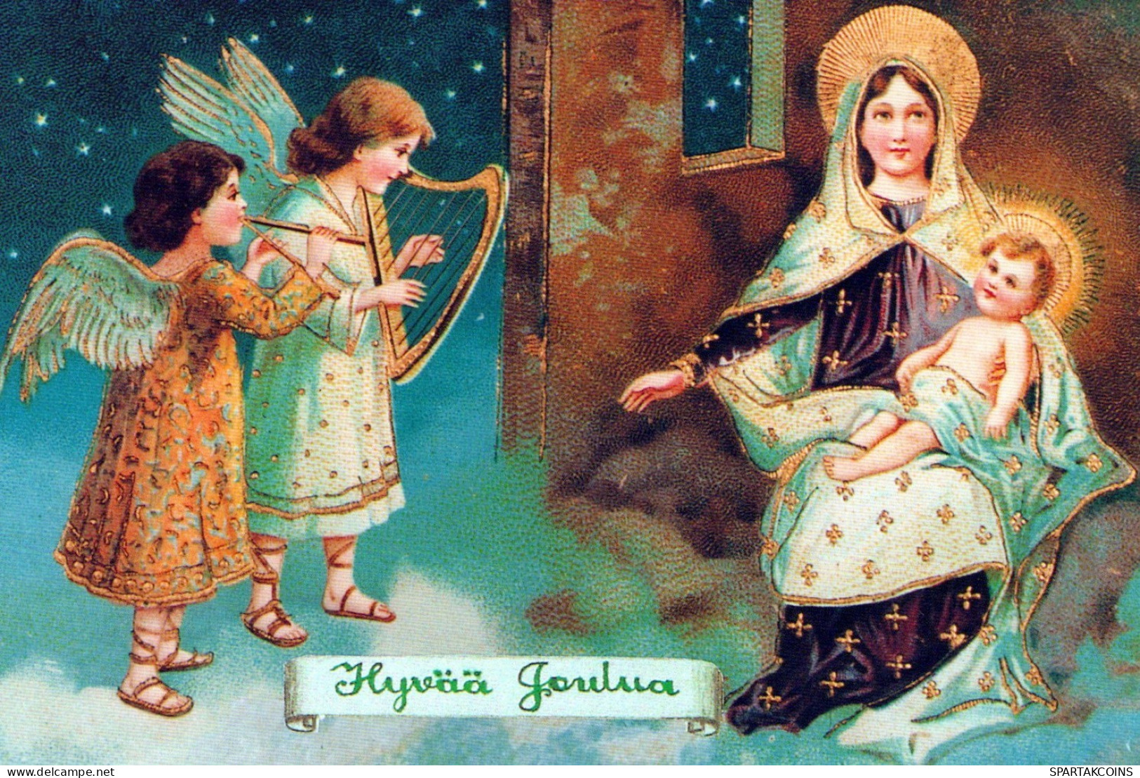 ANGELO Buon Anno Natale Vintage Cartolina CPSM #PAH463.IT - Anges