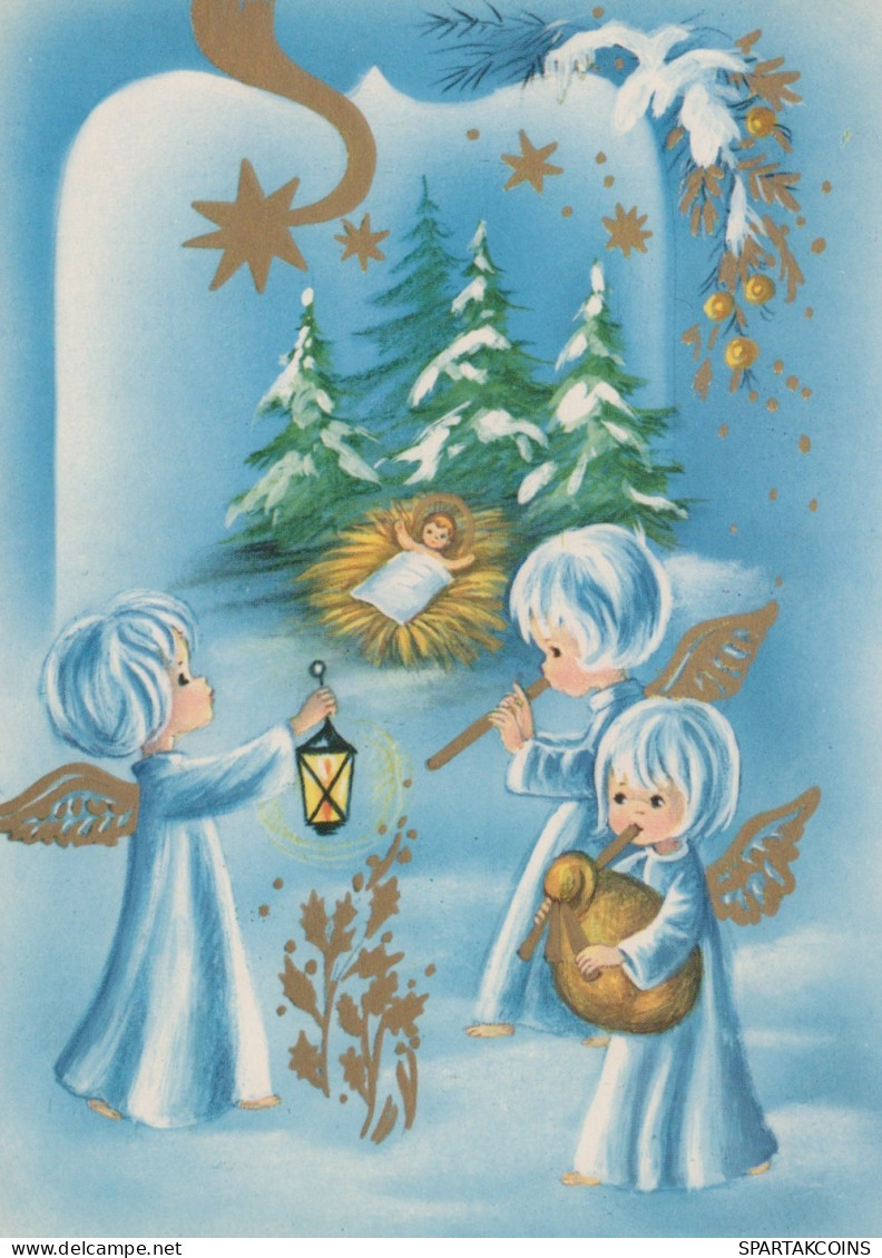 ANGELO Buon Anno Natale Vintage Cartolina CPSM #PAH827.IT - Anges