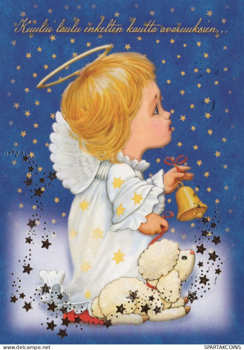 ANGELO Buon Anno Natale Vintage Cartolina CPSM #PAH330.IT - Angeli