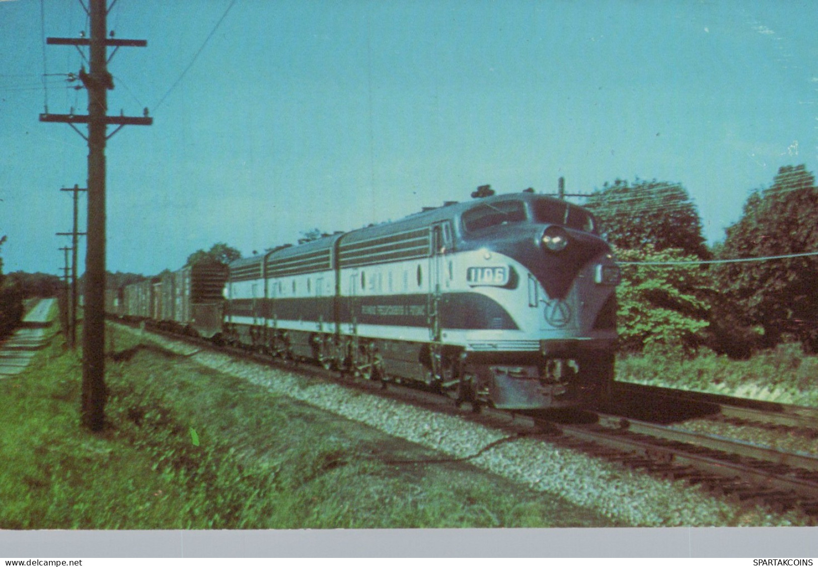 TRENO TRASPORTO FERROVIARIO Vintage Cartolina CPSMF #PAA625.IT - Trains