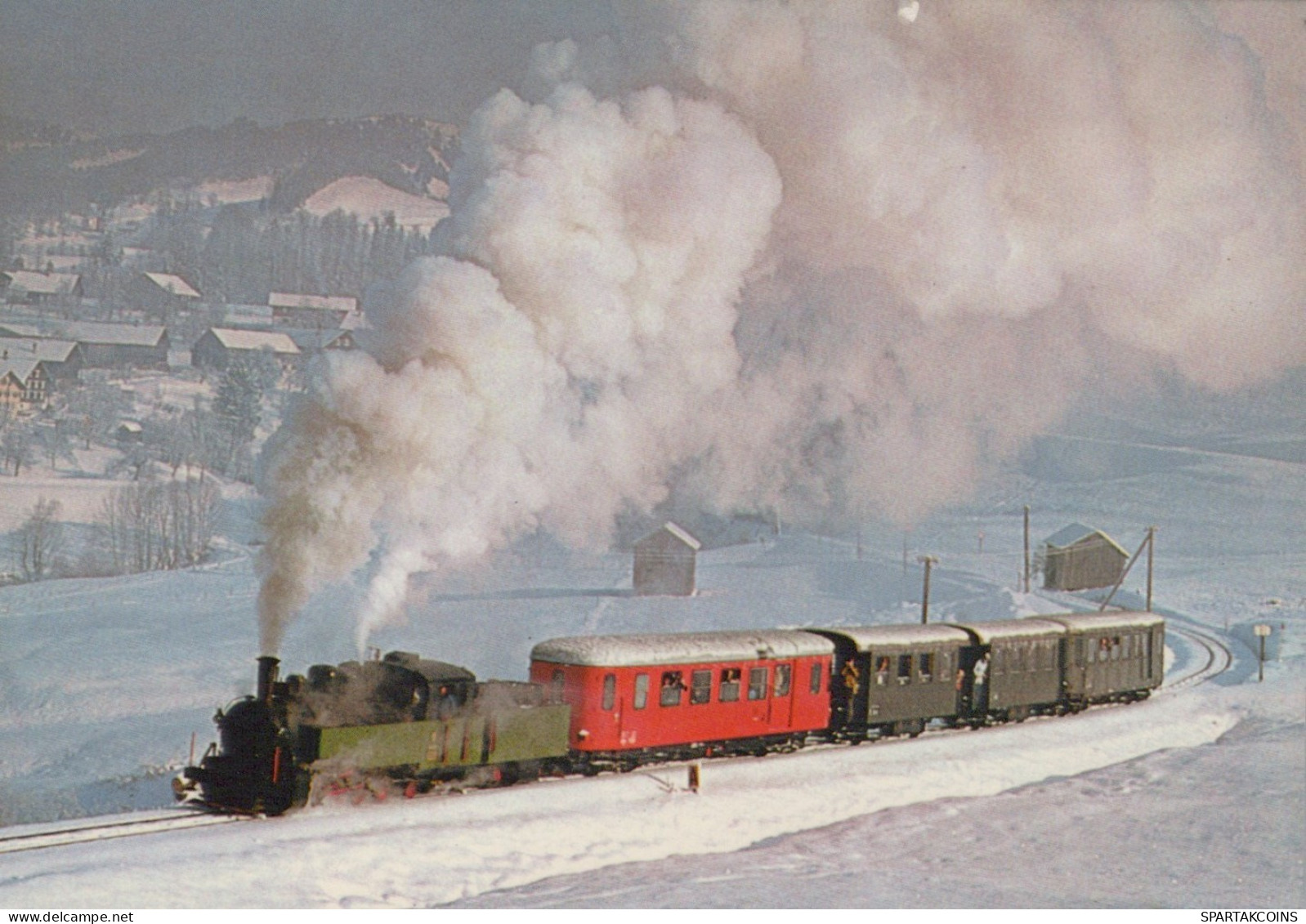 TRENO TRASPORTO FERROVIARIO Vintage Cartolina CPSM #PAA826.IT - Trains