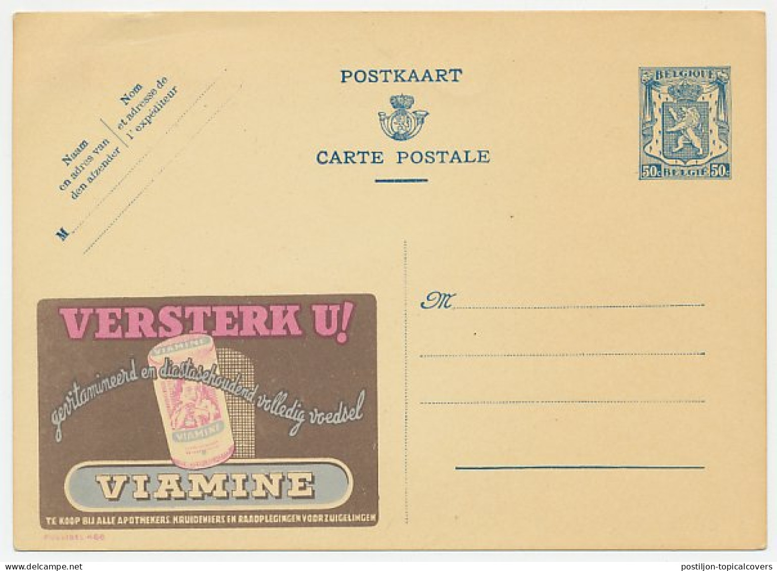 Publibel - Postal Stationery Belgium 1941 Child Food - Viamine - Vitamin - Other & Unclassified