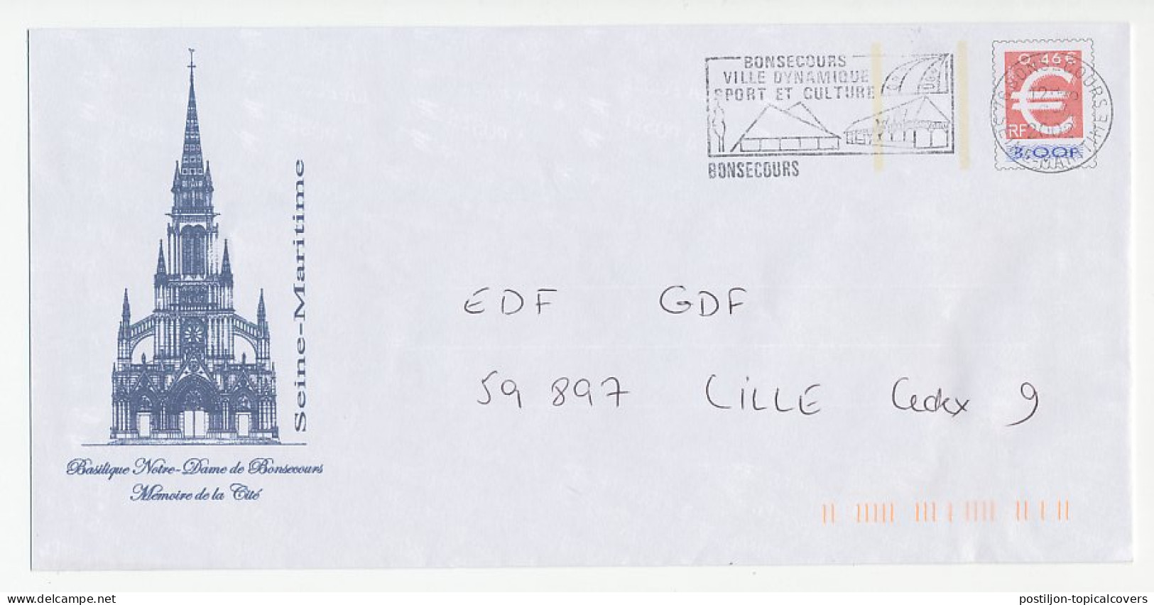 Postal Stationery / PAP France 2002 Basilica Notre Dame - Eglises Et Cathédrales