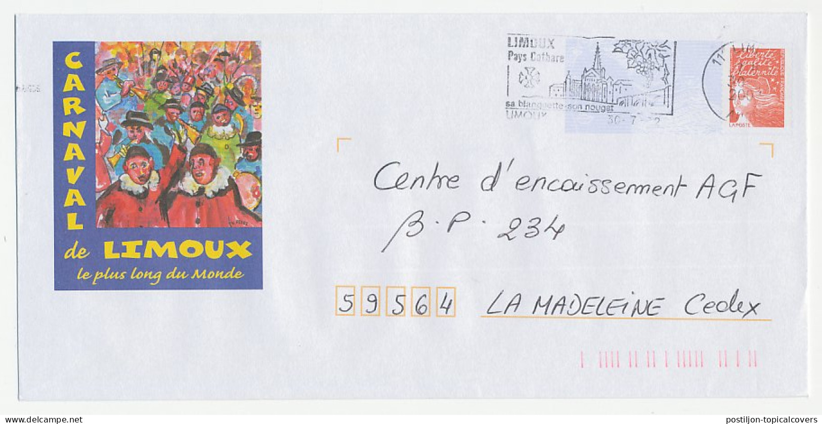 Postal Stationery / PAP France 2002 Carnival - Clowns  - Carnavales