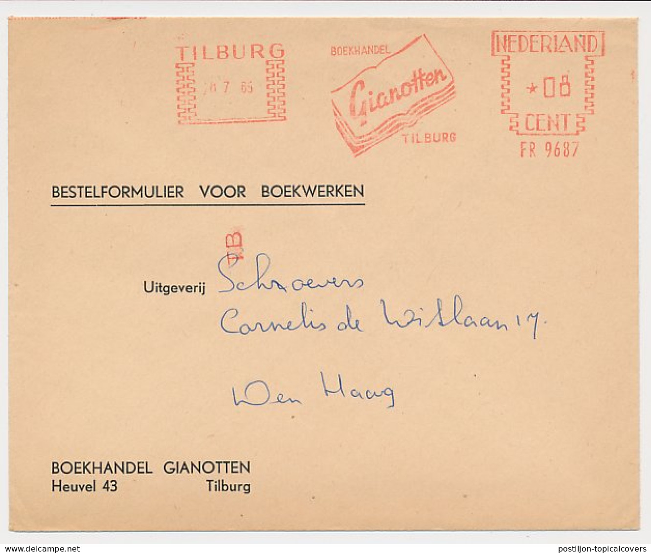 Meter Cover Netherlands 1965 Book - Bookstore - Ohne Zuordnung