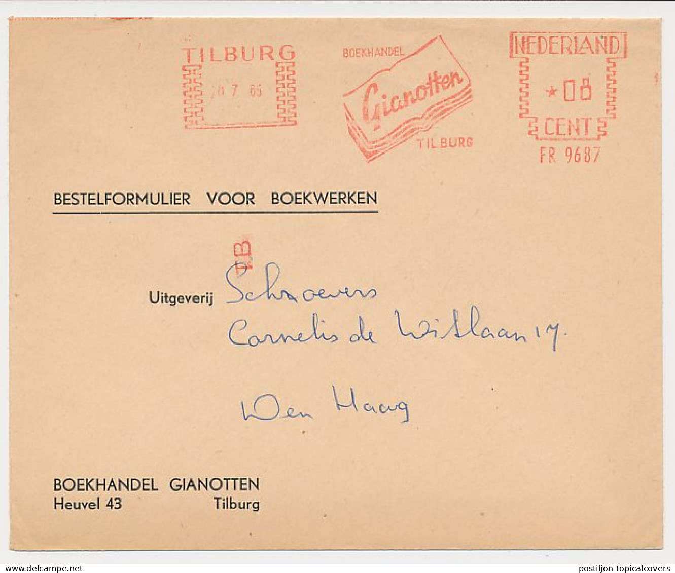 Meter Cover Netherlands 1965 Book - Bookstore - Unclassified