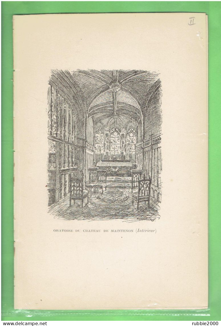 ORATOIRE DU CHATEAU DE MAINTENON PAR L ABBE METAIS VERS 1900 EURE ET LOIR - Centre - Val De Loire