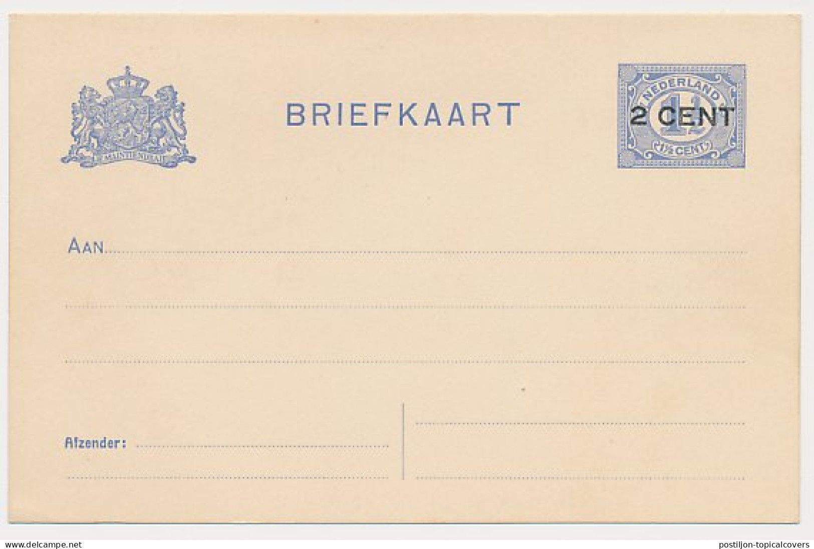 Briefkaart G. 92 II - Postal Stationery