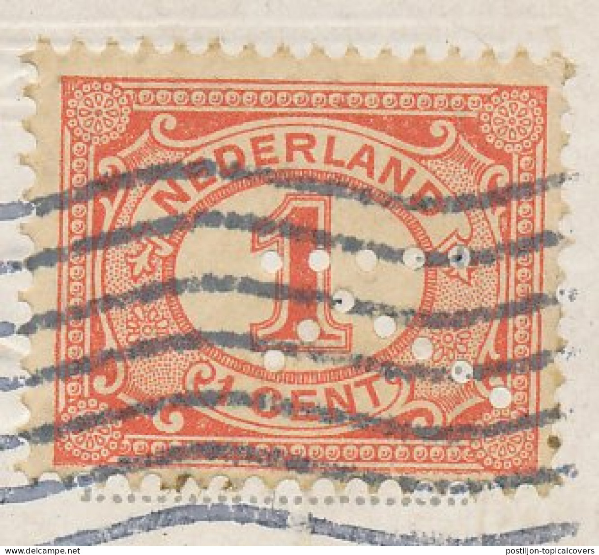 Perfin Verhoeven 356 - K - Amsterdam 1914 - Unclassified