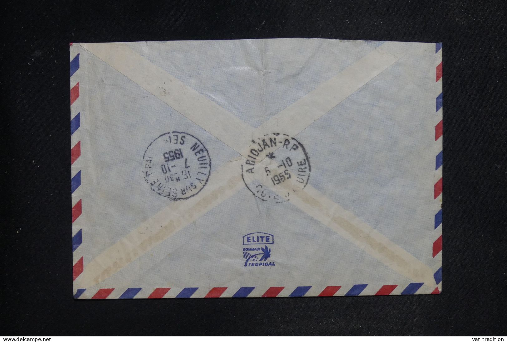 AOF - Griffe "Après Le Départ " Sur Enveloppe De Adzope Pour Neuilly/Seine En 1955 - L 152019 - Covers & Documents