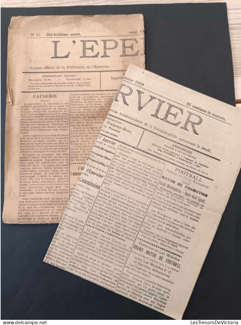 Journal L'épervier - 2 Exemplaires - 1927-29 - Otros & Sin Clasificación