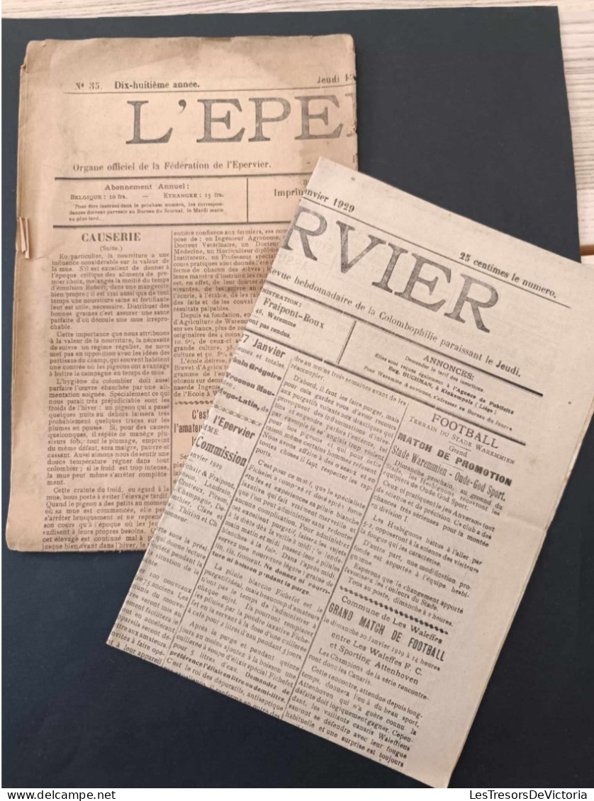 Journal L'épervier - 2 Exemplaires - 1927-29 - Sonstige & Ohne Zuordnung