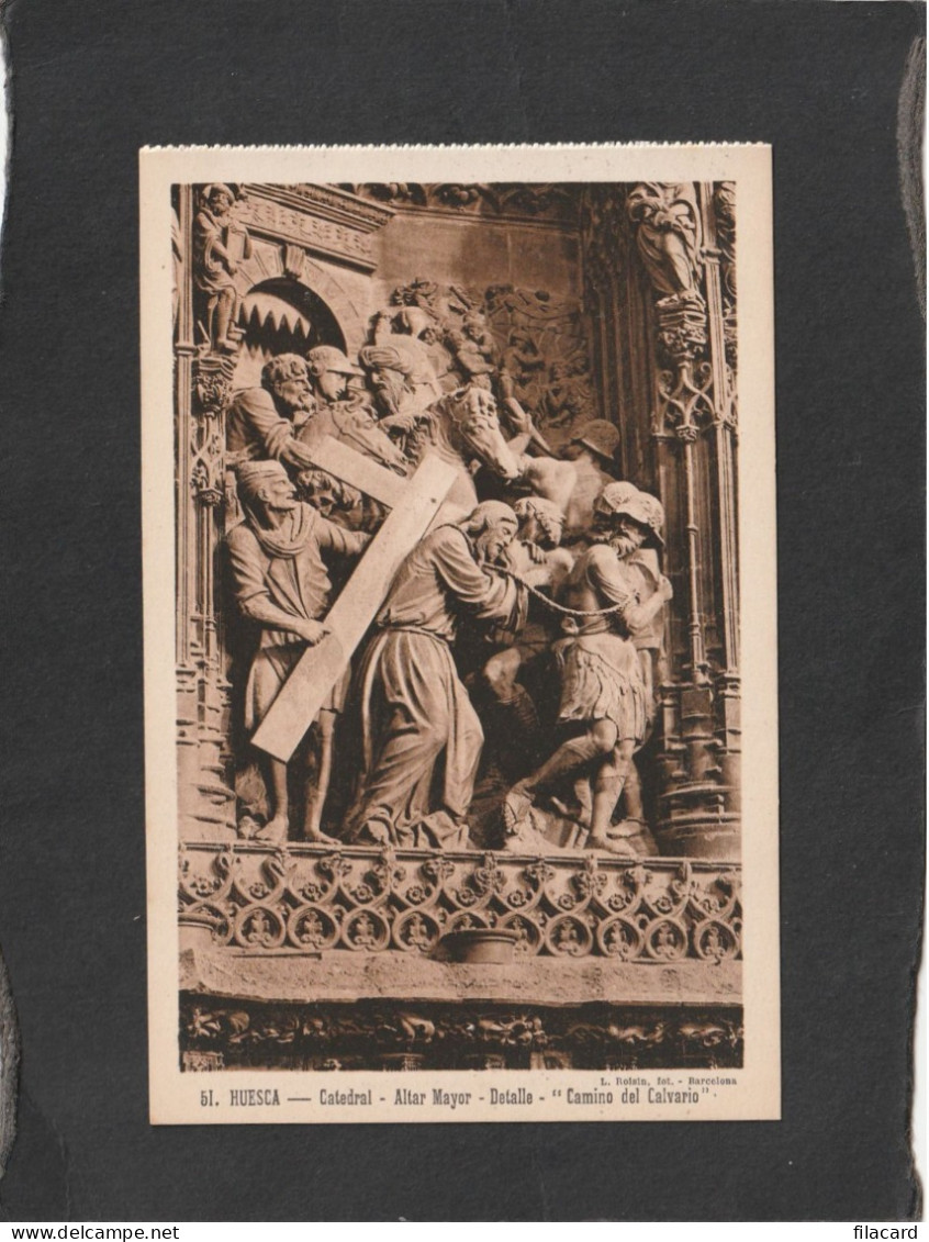 128510         Spagna,      Huesca,     Catedral,     Altar   Mayor,   Detalle,   "Camino  Del  Calvario",  NV - Huesca