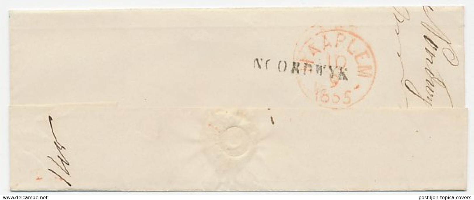 Gebroken Ringstempel : Leiden 1855 - Storia Postale