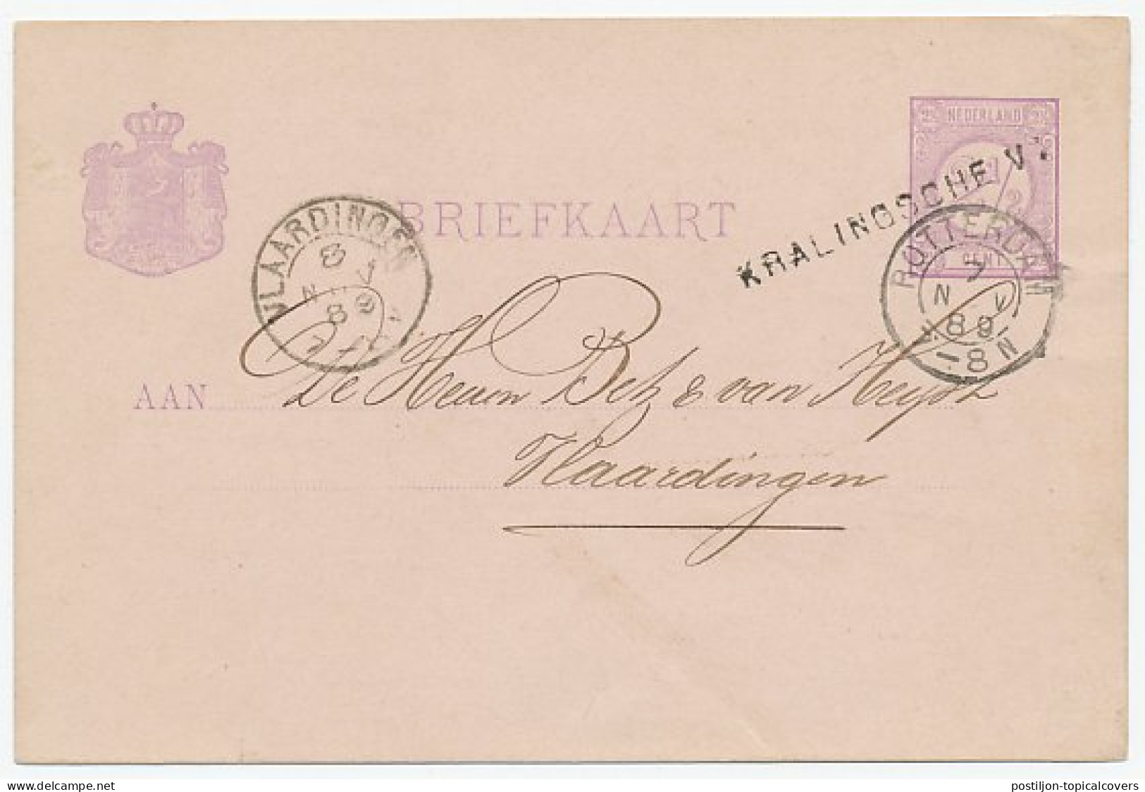 Naamstempel Kralingsche V: 1889 - Storia Postale