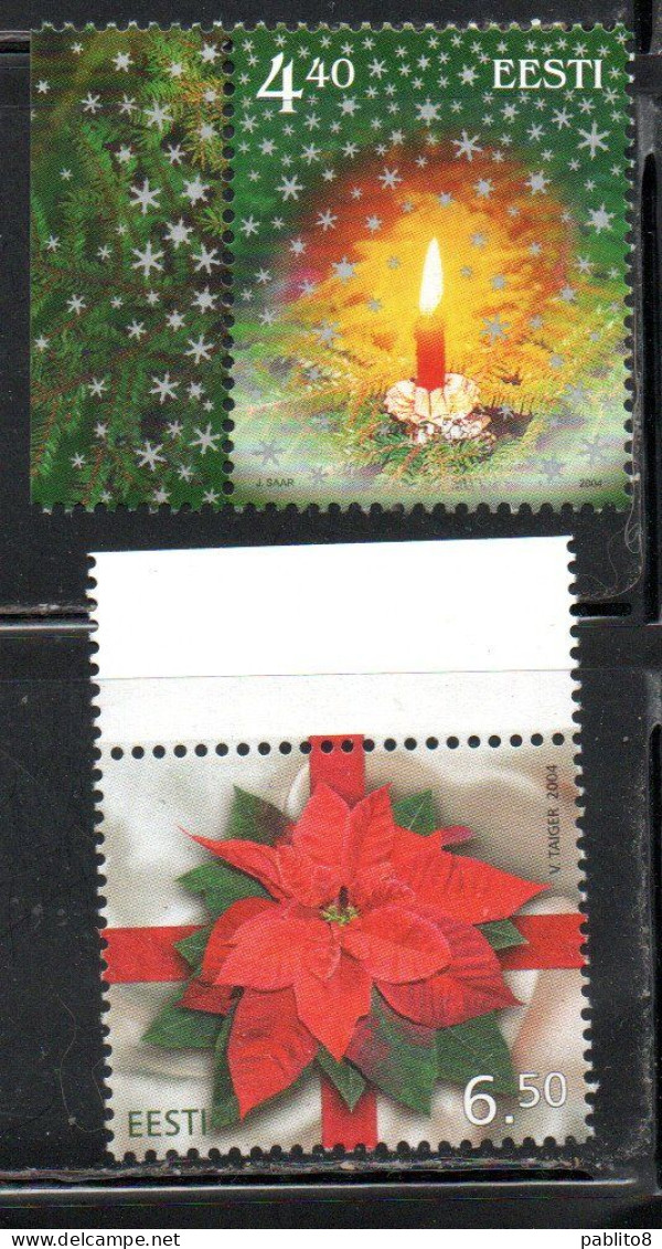 ESTONIA EESTI ESTLAND ESTONIE 2004 CHRISTMAS NATALE NOEL WEIHNACHTEN NAVIDAD COMPLETE SET SERIE COMPLETA MNH - Estonia