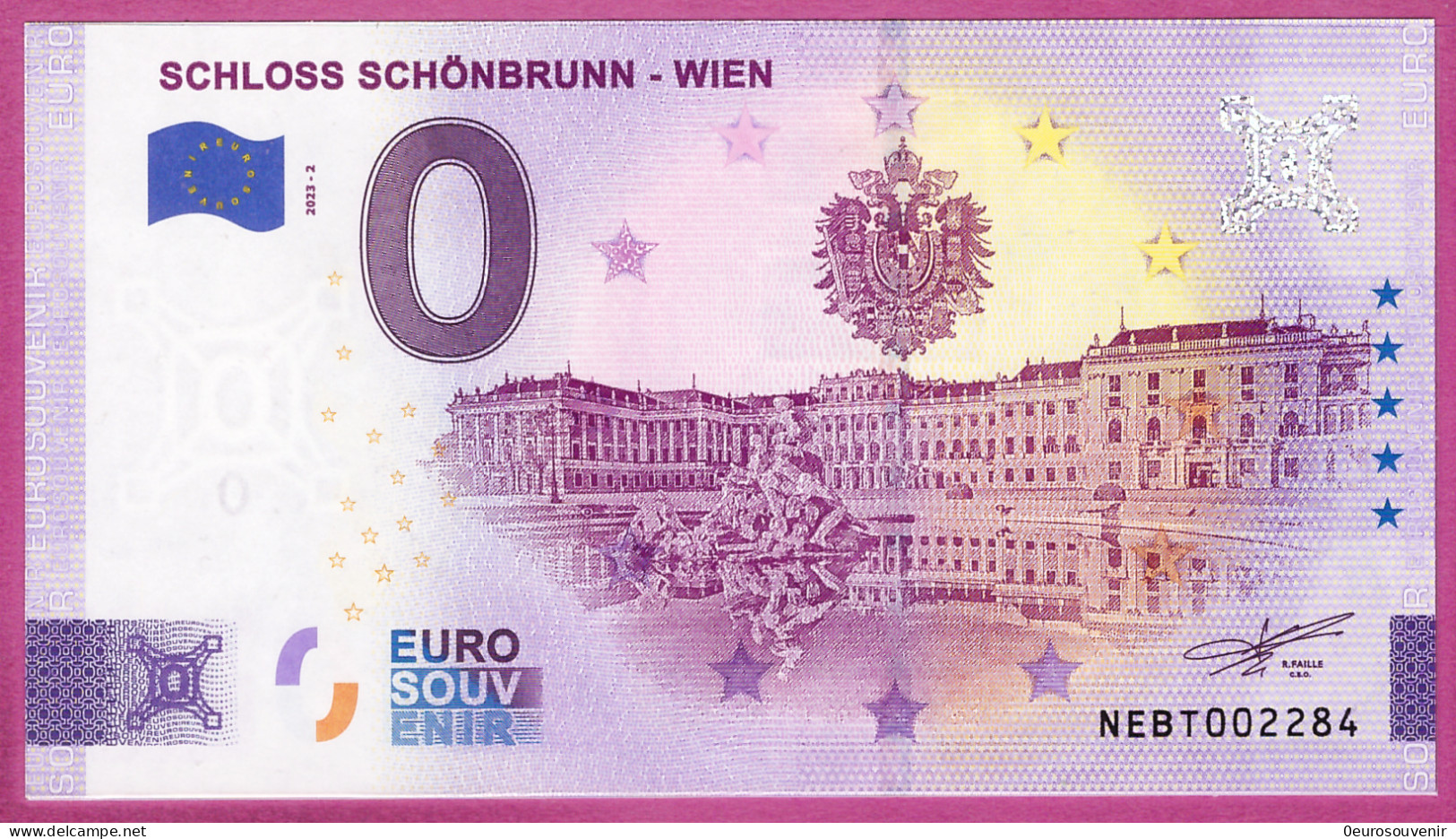 0-Euro NEBT 2023-2 SCHLOSS SCHÖNBRUNN - WIEN - Essais Privés / Non-officiels