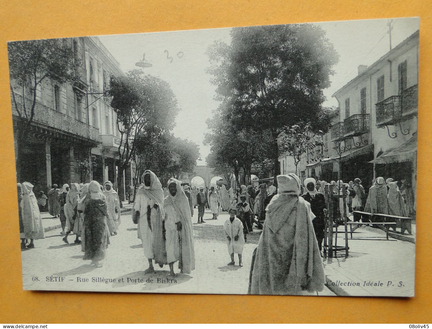 Cpa Algérie -- SETIF -- Rue Sillègue Et Porte De Biskra - FORTE ANIMATION - Setif