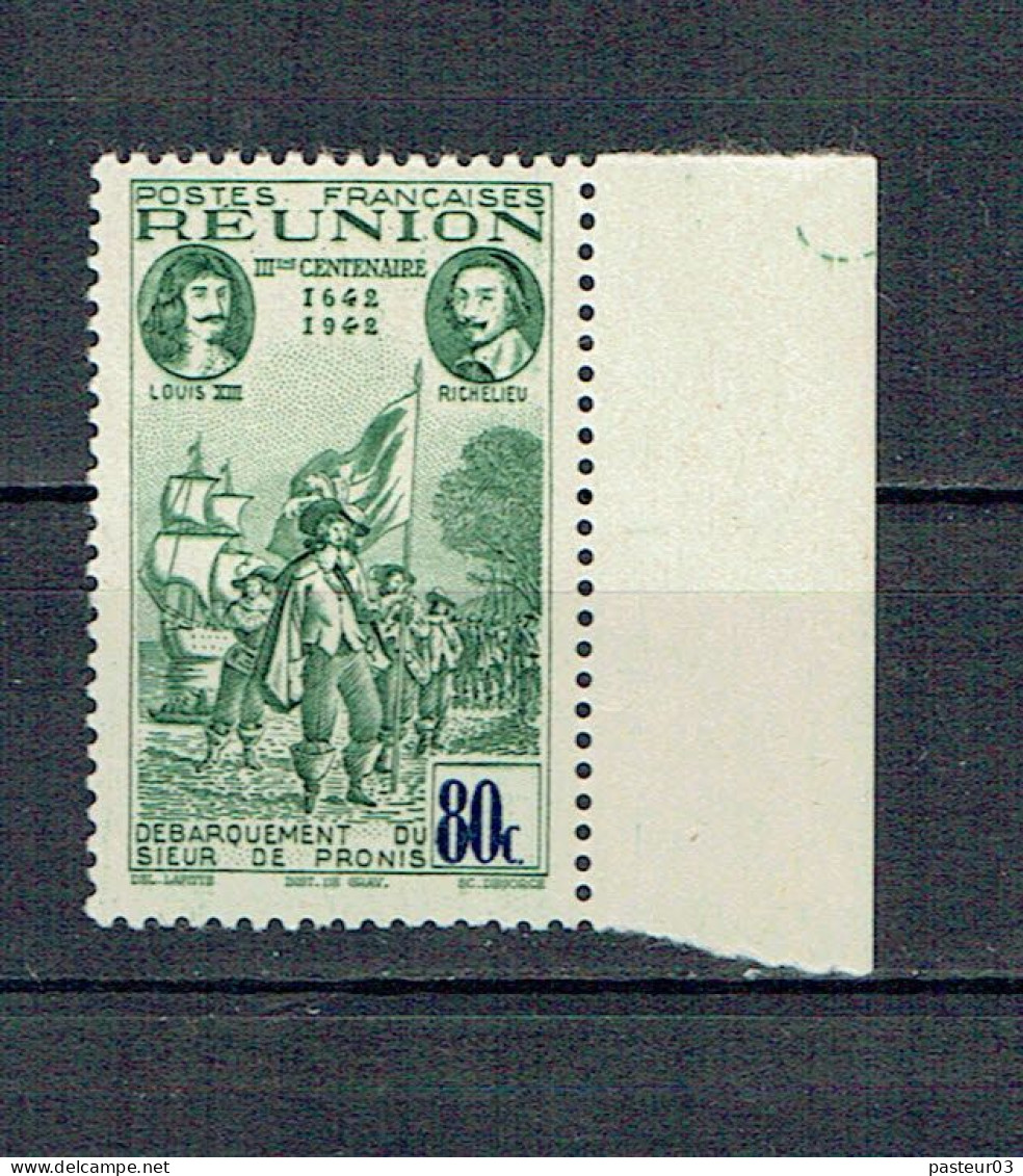 181 Réunion 80 C. Tricentenaire Illustré Avec Louis XIII Et Richelieu Luxe - Neufs