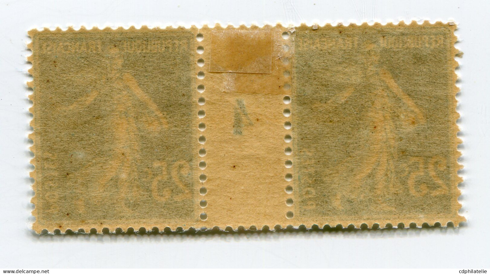 FRANCE N°140h * TYPE SEMEUSE FOND PLEIN EN PAIRE AVEC MILLESIME 4 ( 1924 ) - Millésime