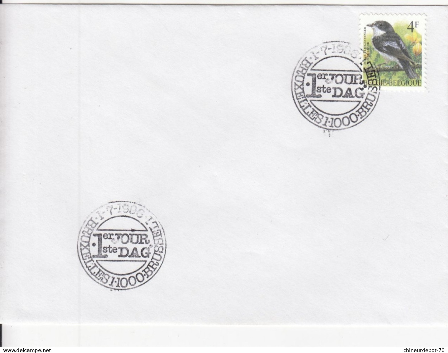 OISEAUX BUZIN 1ER JOUR CACHET BRUXELLES - 1985-.. Vogels (Buzin)