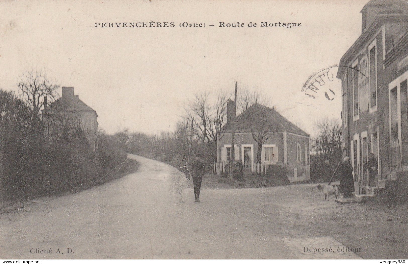 61 PERVENCHERES    MORTAGNE    Route De Mortagne    TB  PLAN   Env. 1920       RARE - Pervencheres