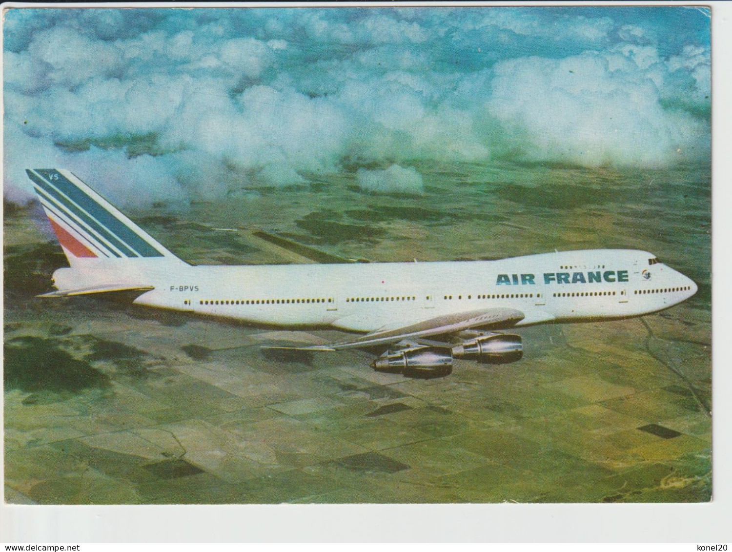 Vintage Pc AIr France AF Boeing 747- Aircraft - 1946-....: Modern Era