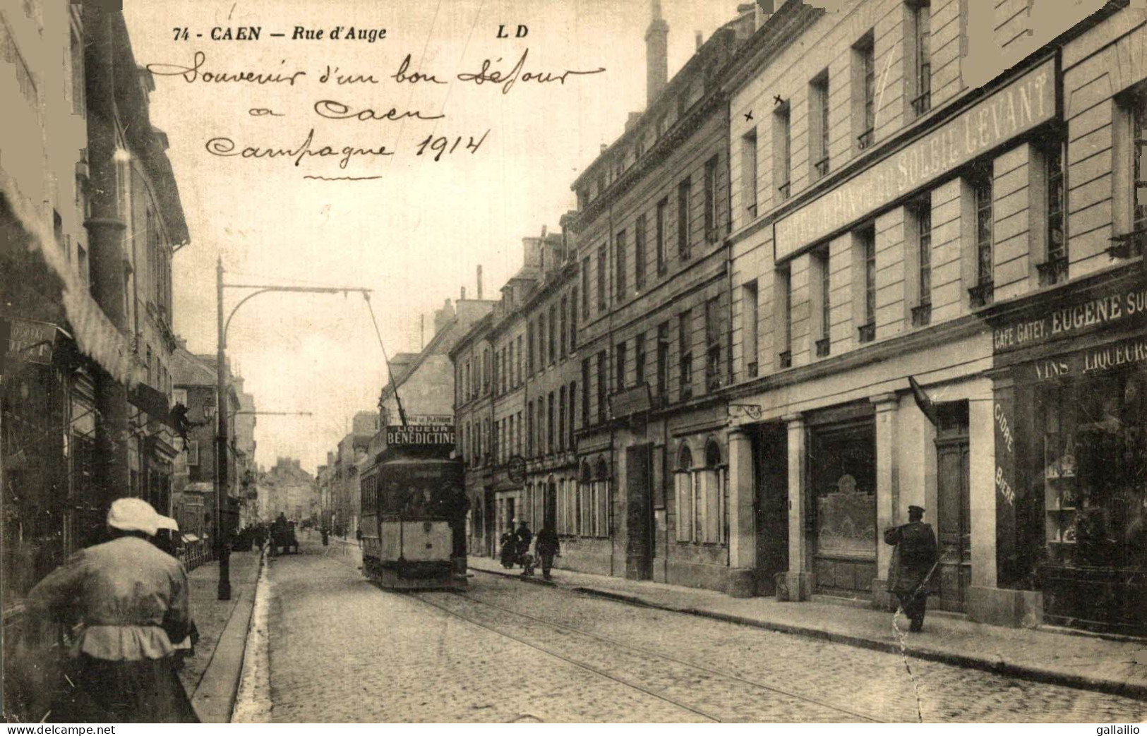 CAEN RUE D'AUGE TRAMWAY - Caen