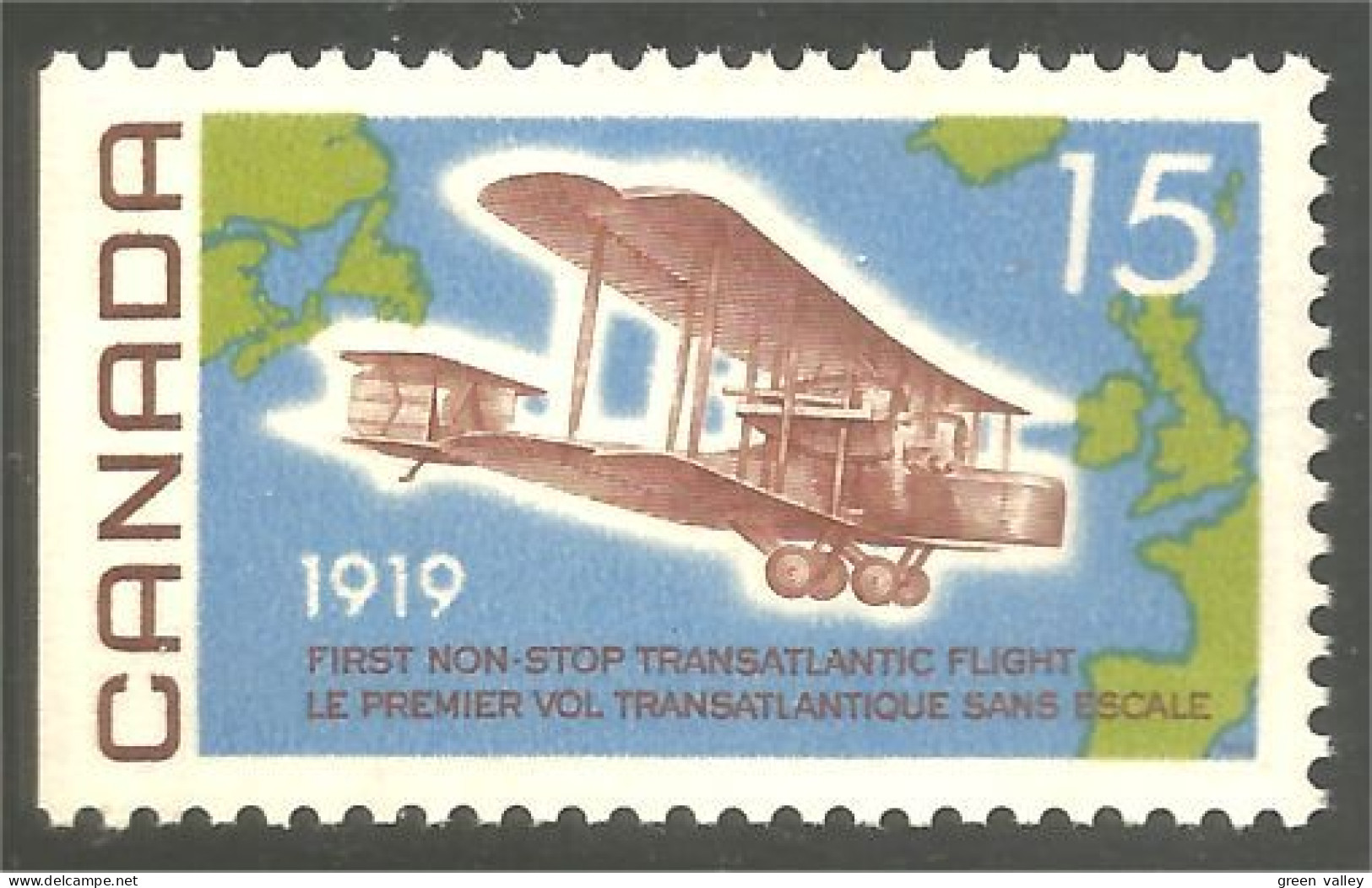 Canada Alcock Brown Transatlantic Flight Straight Margin At Left Bord Feuille Gauche MNH ** Neuf SC (04-94gc) - Geographie