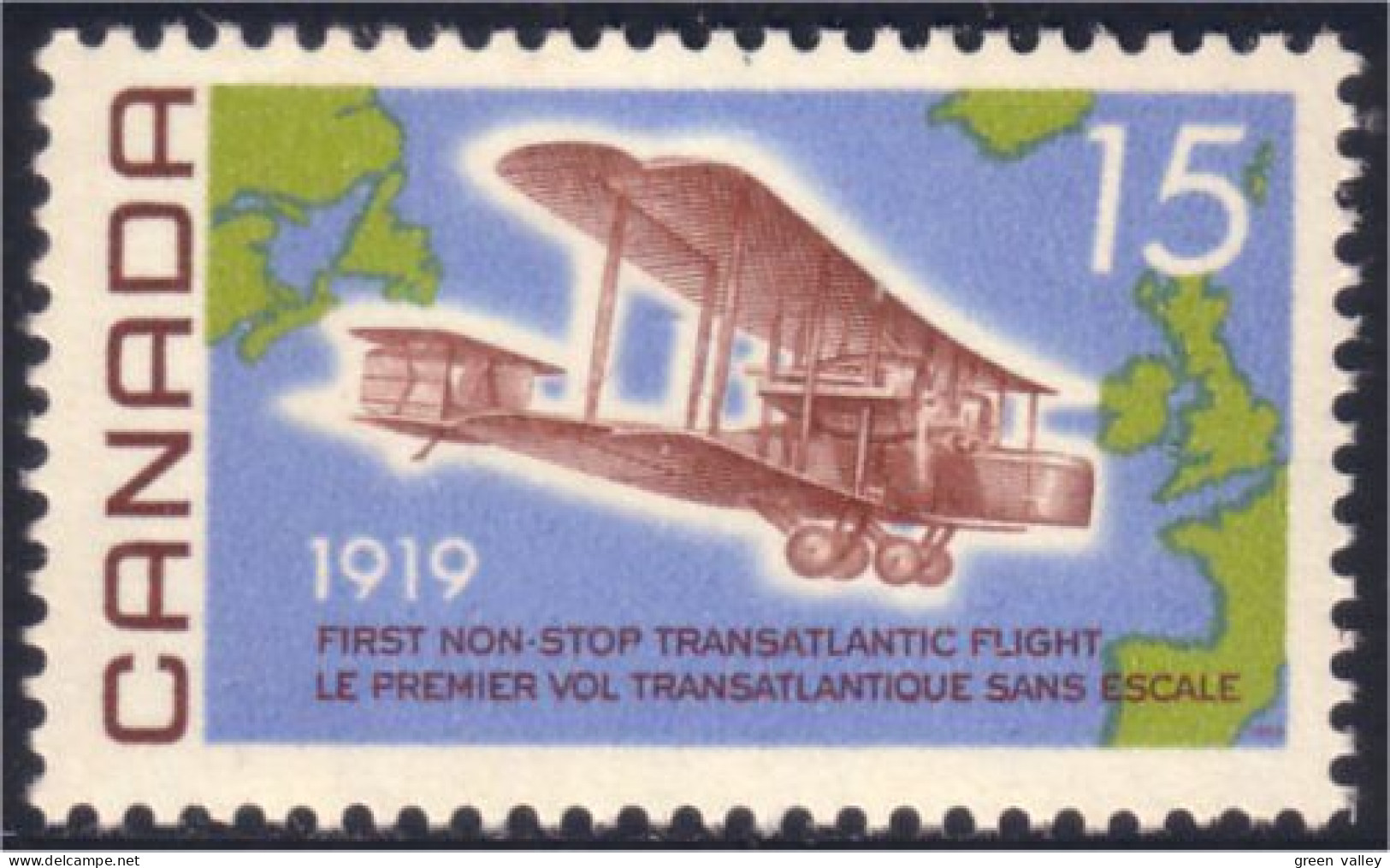 Canada Alcock Brown Transatlantic Flight MNH ** Neuf SC (04-94b) - Flugzeuge