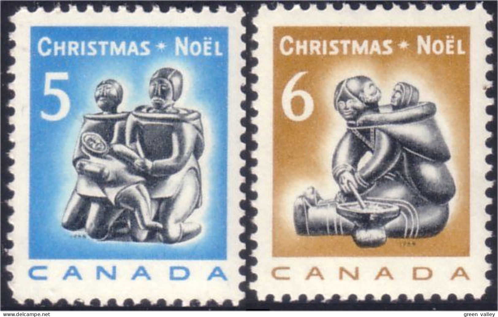 Canada Noel Christmas Inuit Sculpture MNH ** Neuf SC (04-88-89c) - Indianer