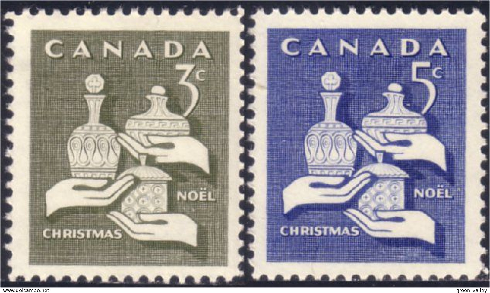Canada Mages Magi Or Gold Encens Myrrhe MNH ** Neuf SC (04-43-44a) - Unused Stamps