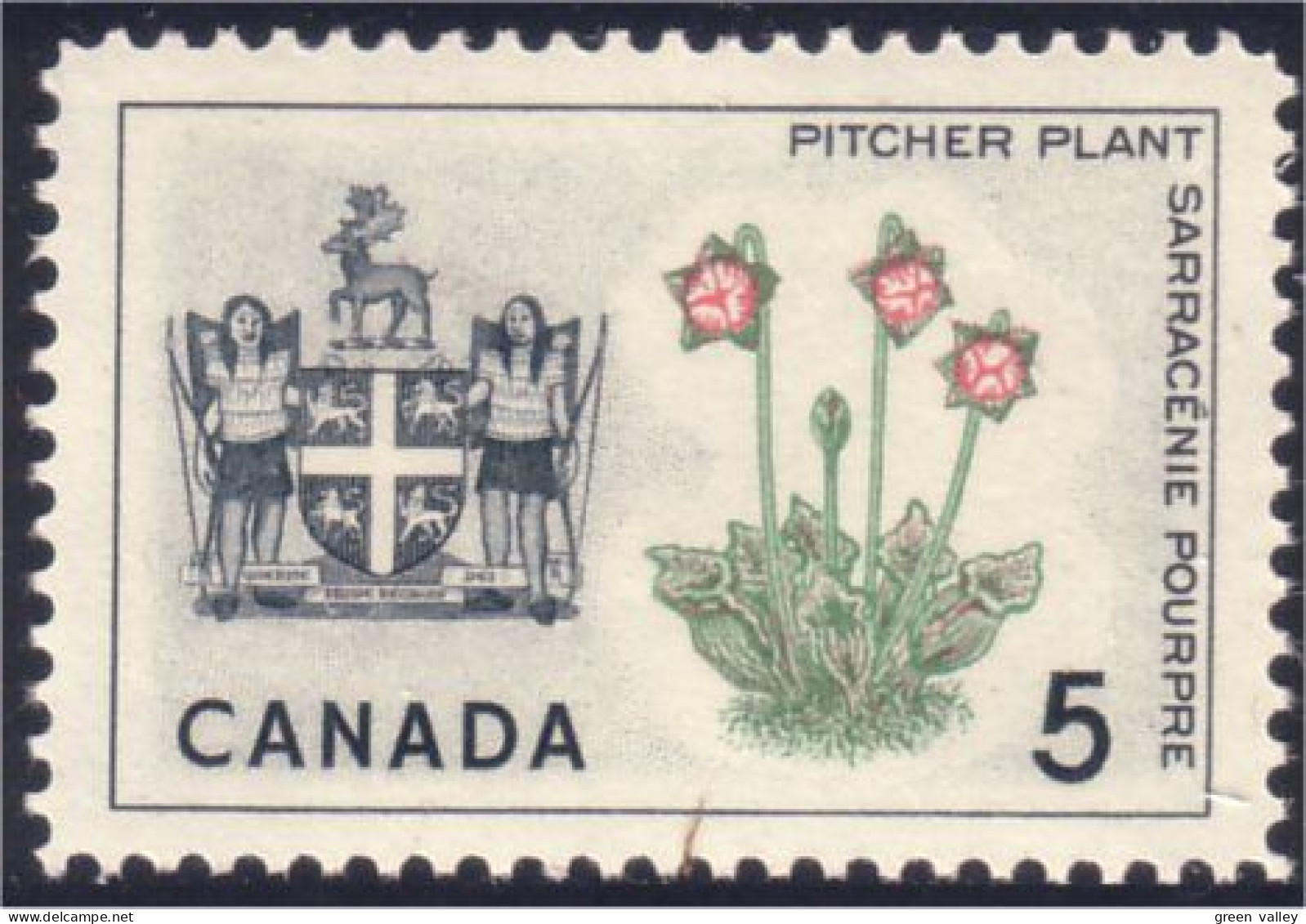 Canada Pitcher Plant Sarracenie Pourpre Armoiries Coat Of Arms MNH ** Neuf SC (04-27c) - Timbres