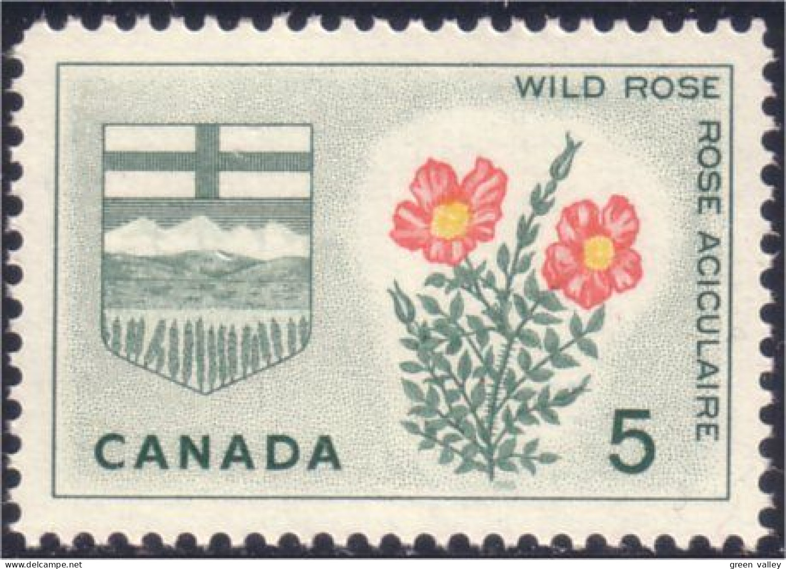 Canada Wild Rose Aciculaire Armoiries Coat Of Arms MNH ** Neuf SC (04-26c) - Sellos