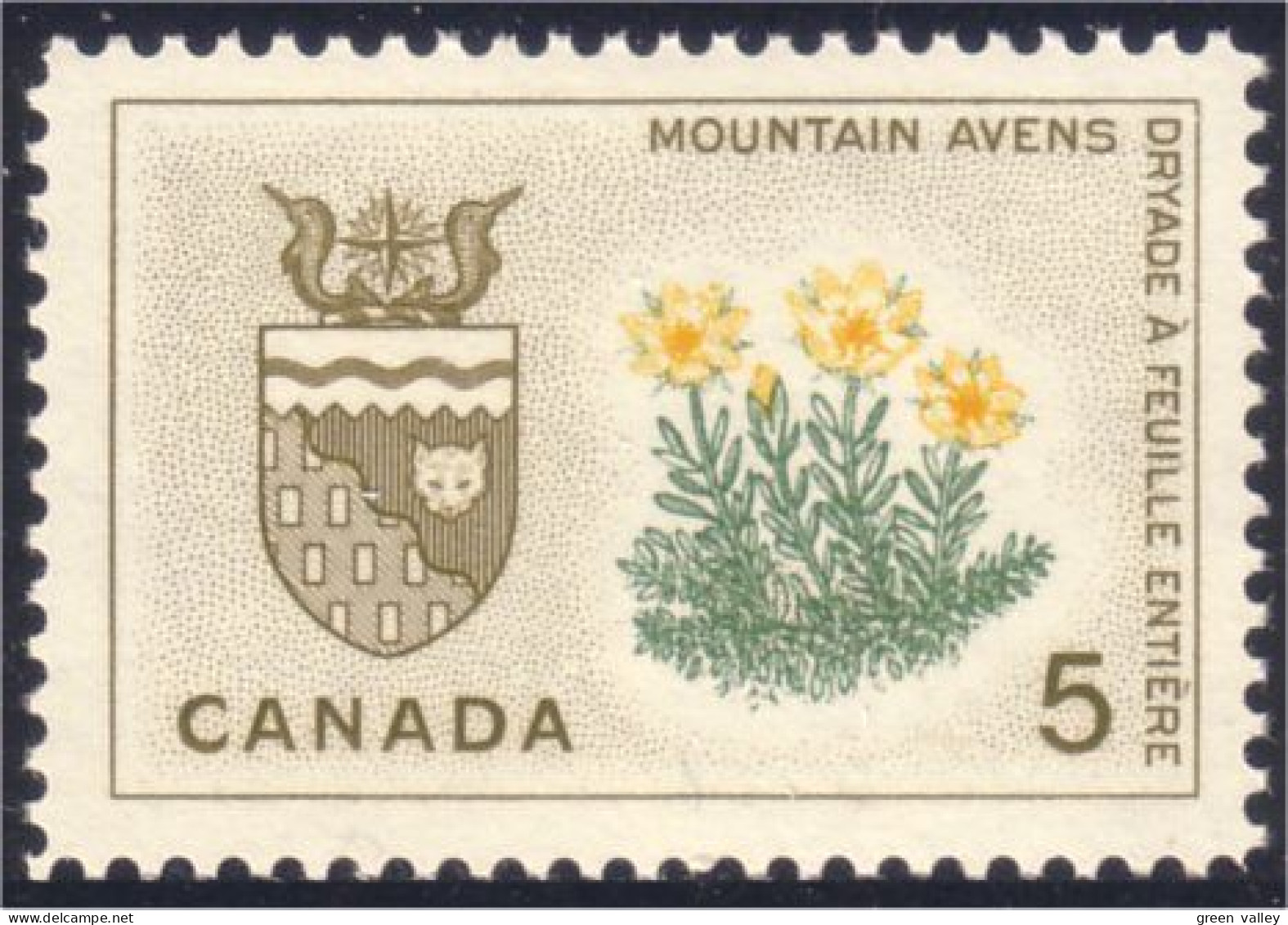 Canada Mountain Avens Dryade Armoiries Coat Of Arms MNH ** Neuf SC (04-29c) - Sellos