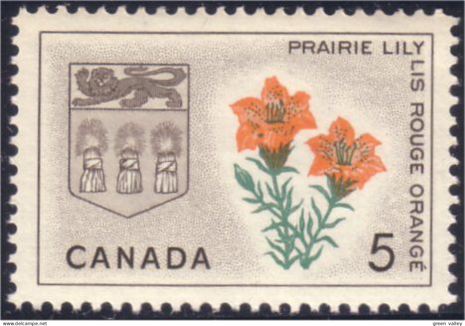 Canada Prairie Lily Lis Orange MNH ** Neuf SC (04-25b) - Sonstige & Ohne Zuordnung