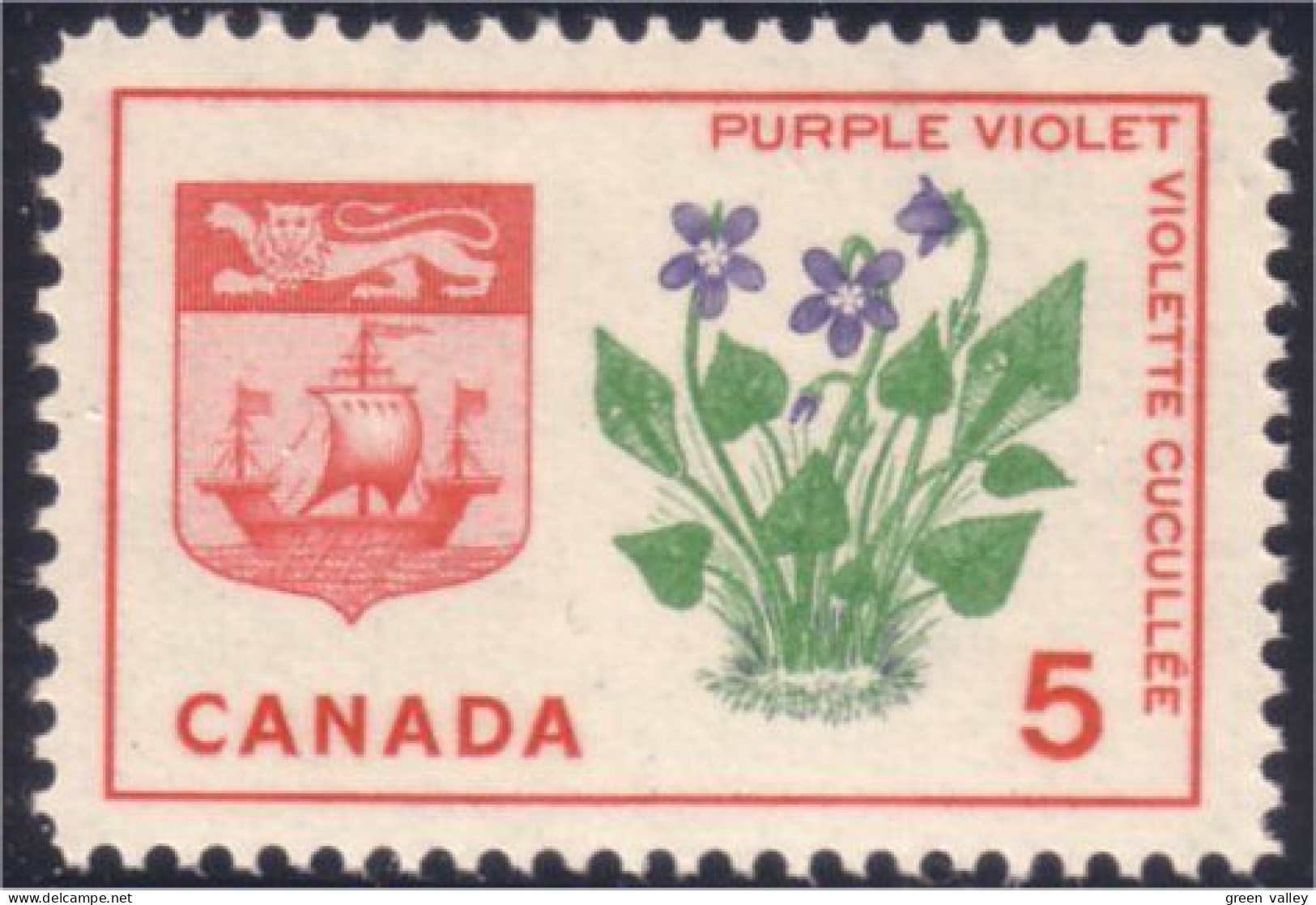 Canada Purple Violet Violette Armoiries Coat Of Arms MNH ** Neuf SC (04-21c) - Francobolli