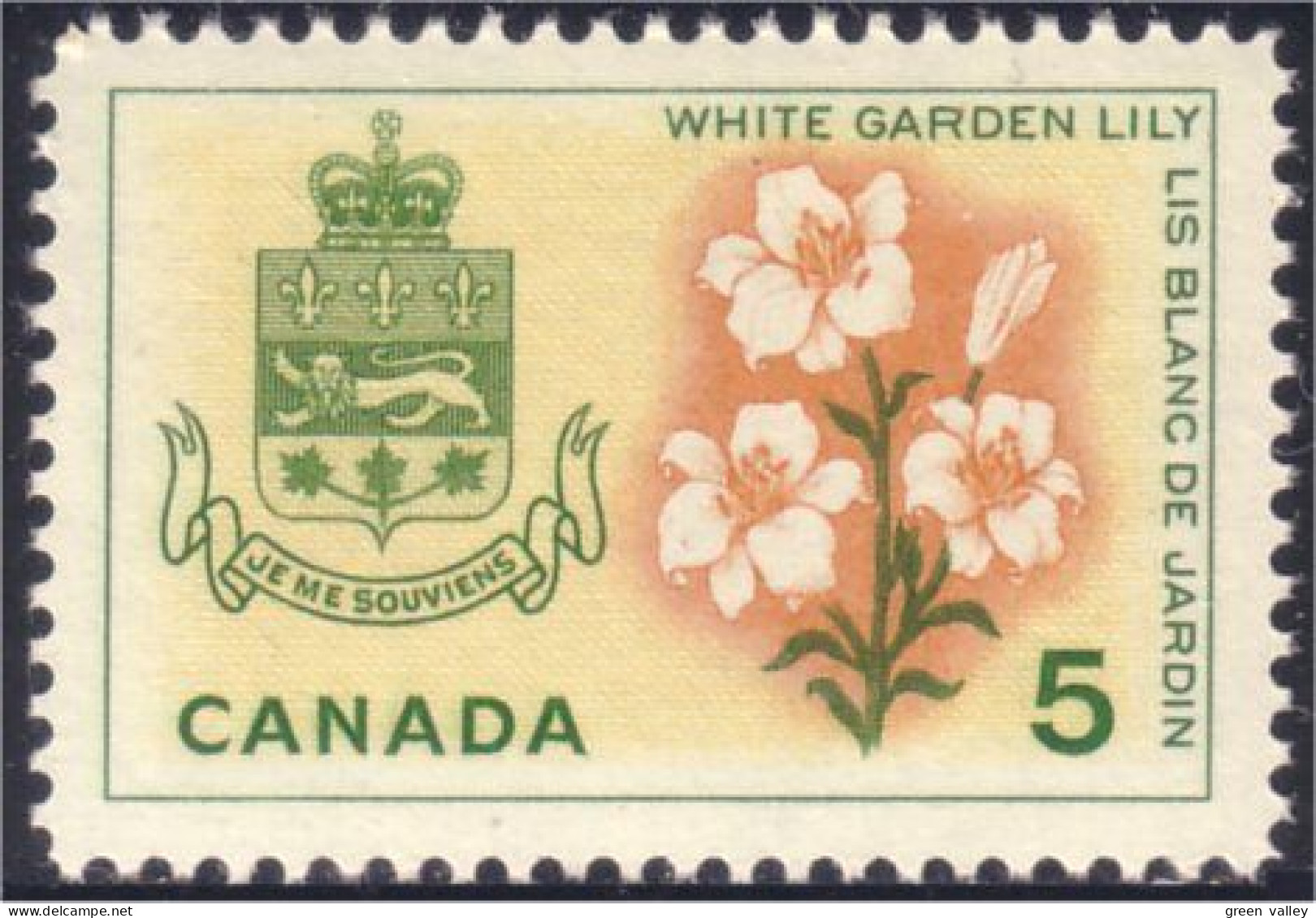 Canada Lis Blanc Garden Lily Armoiries Coat Of Arms MNH ** Neuf SC (04-19c) - Sellos