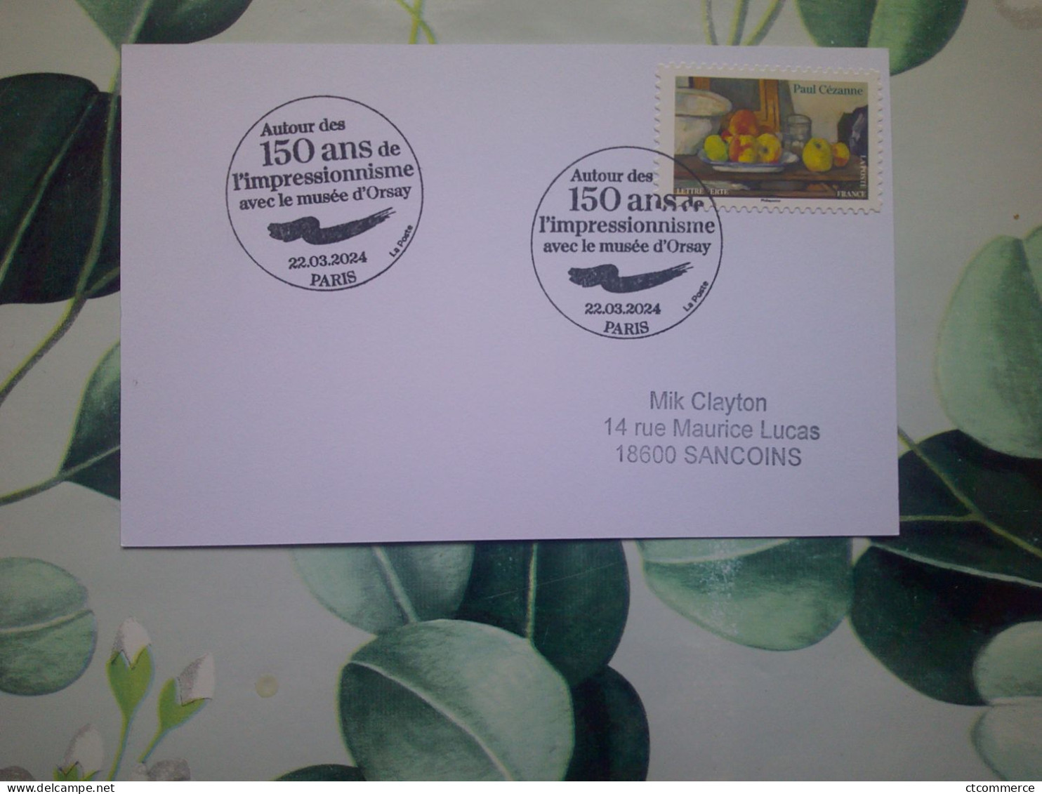 12 cartes FDC 22.03.24  1 timbres autour des 150 ans de l'impressionnisme avec le musée d'Orsay