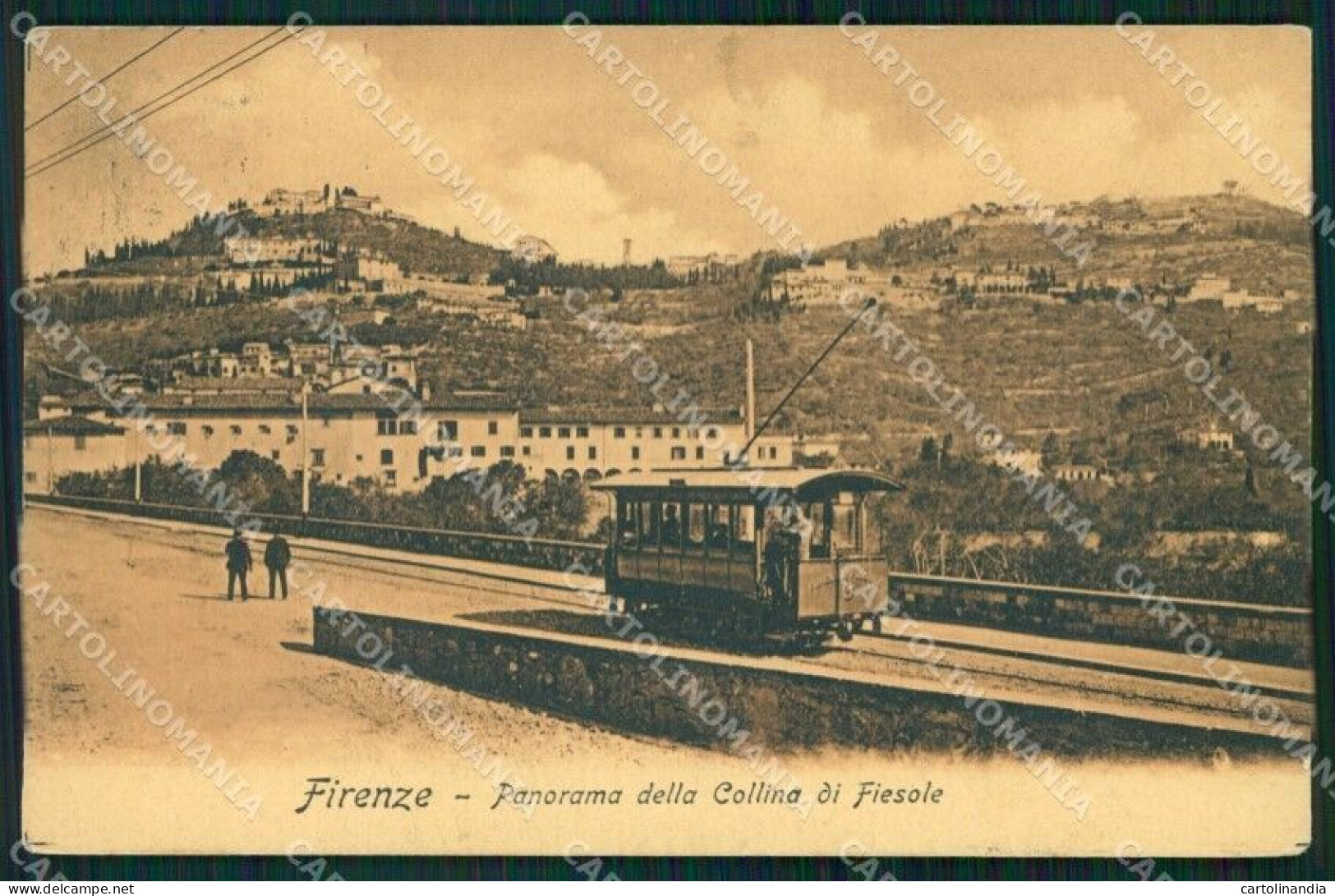 Firenze Fiesole Tram Tram Cartolina WX1421 - Firenze