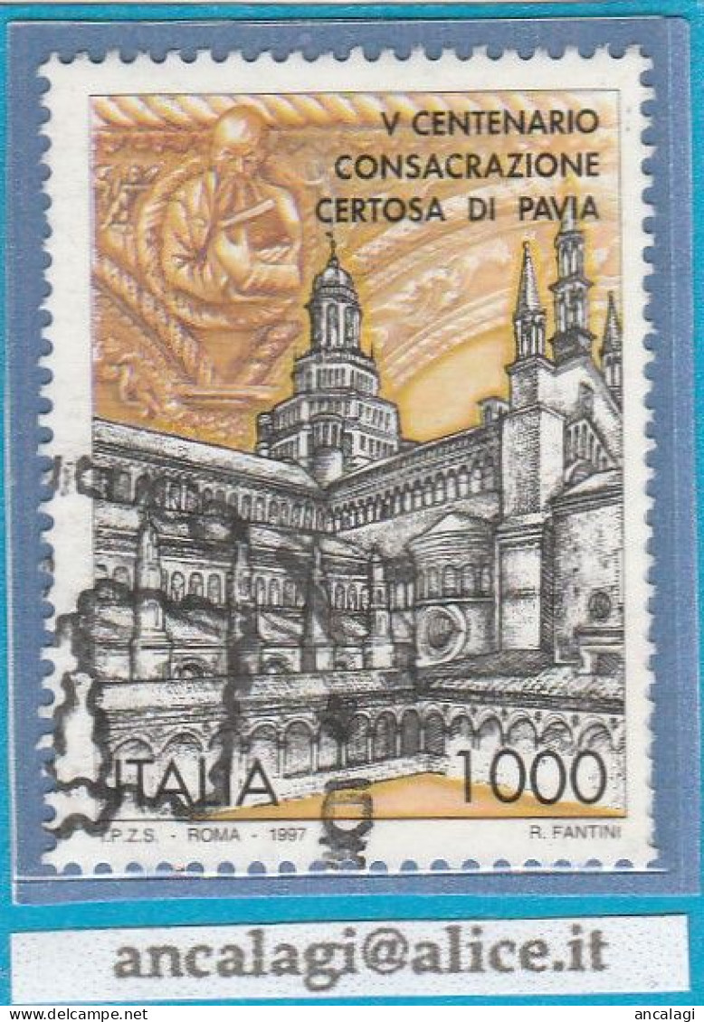 USATI ITALIA 1997 - Ref.0762 "CERTOSA DI PAVIA" 1 Val. - - 1991-00: Usati