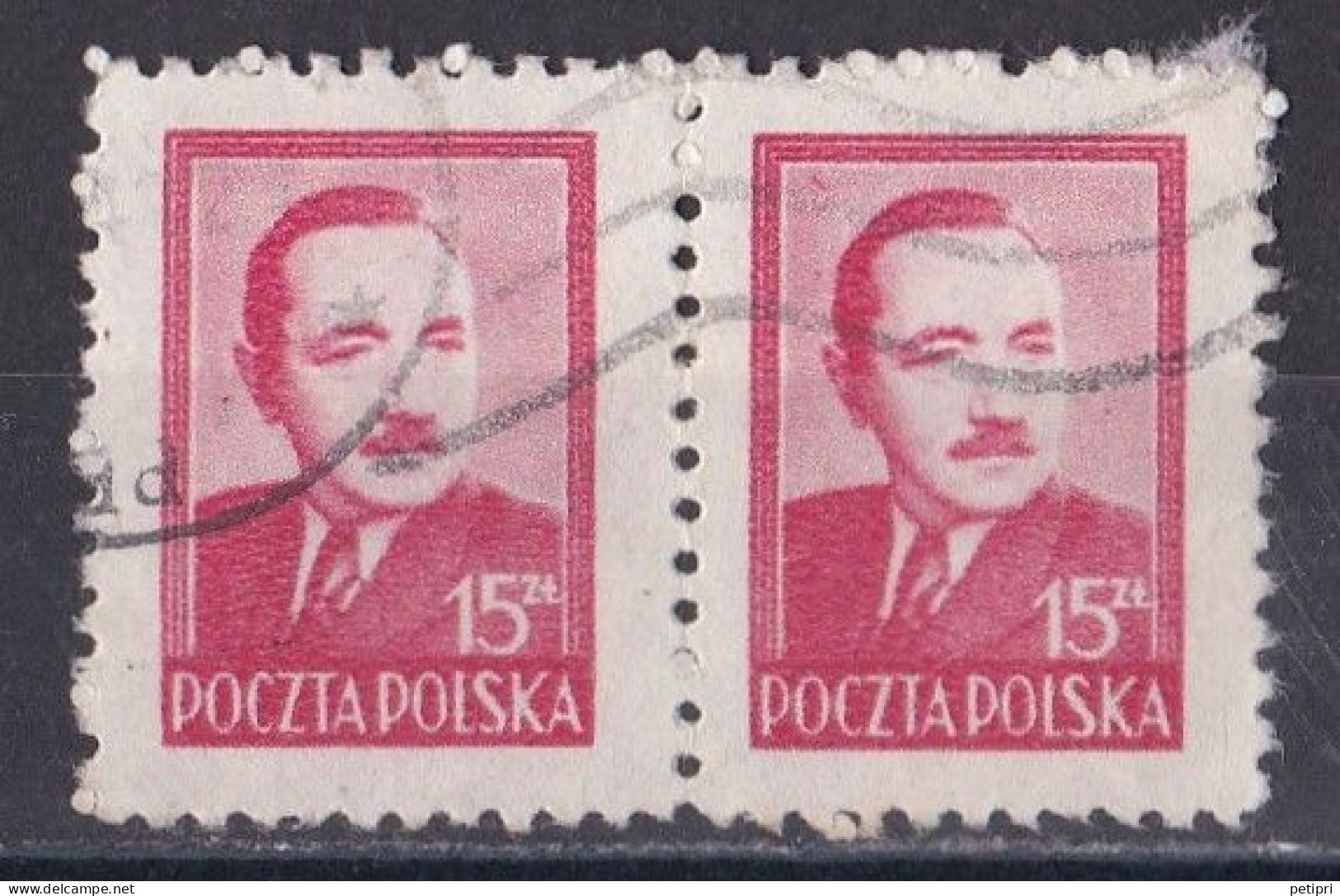 Pologne - République 1944 - 1960   Y & T N °  534  Paire  Oblitérée - Oblitérés