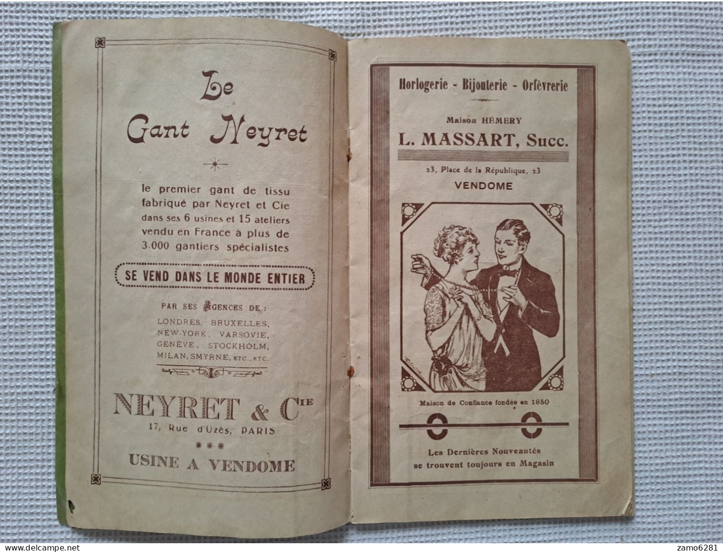 Grand Concours National Et International De Musique - Ville De Vendôme - 15 Et 16 Aout 1926 - Programme